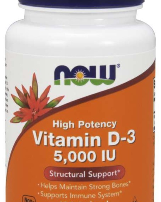 Now Foods - Vitamin D3 - 5000IU - 120softgels