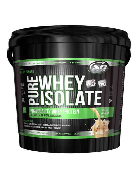 SO NUTRITION - Whey Isolate Zero 4kg - Zero lactose - zero sugar ! AVAILABLE ONLY IN STORES!