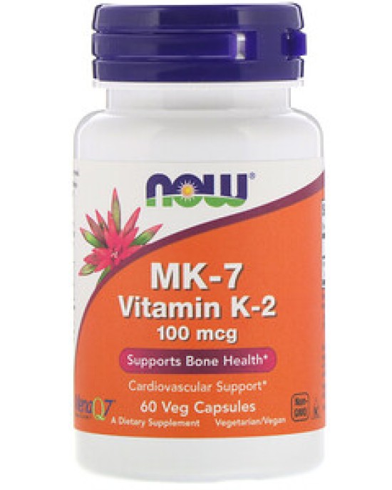 Now Foods - MK-7 Vitamin K-2 100 mcg  60 Veg Capsules