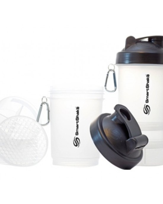 SmartShake - 550ml + 2 added compartments - CLEAR